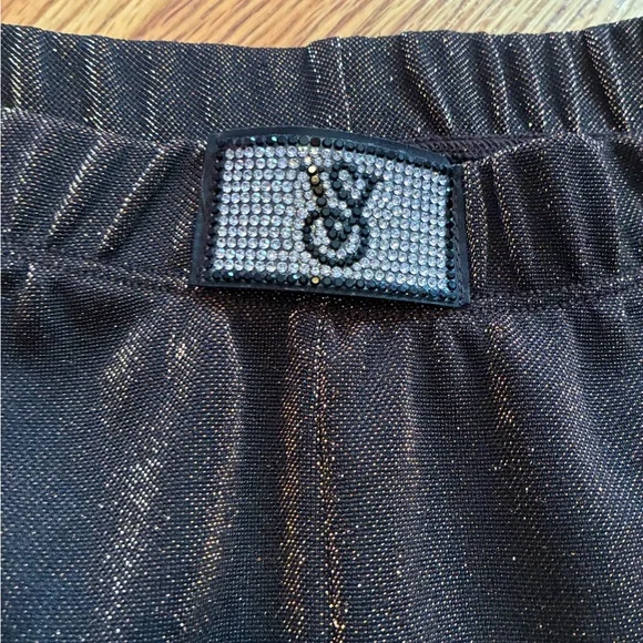 Victoria’s Secret Metallic Shimmer Knit Lounge Set Brown Logo Waist Pajama Set M